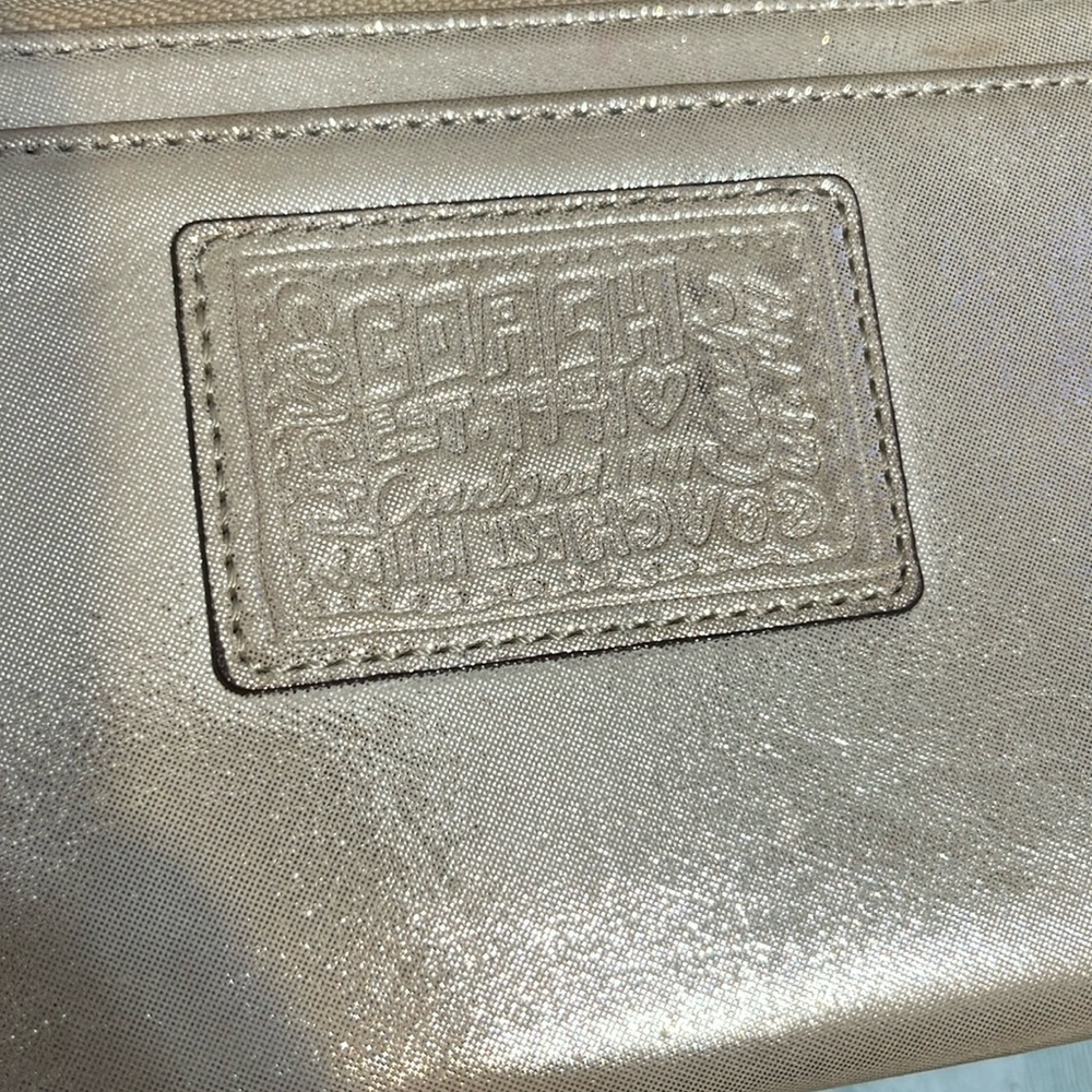 Coach Silvery Champagne Wristlet Wallet - Picture 5 of 8